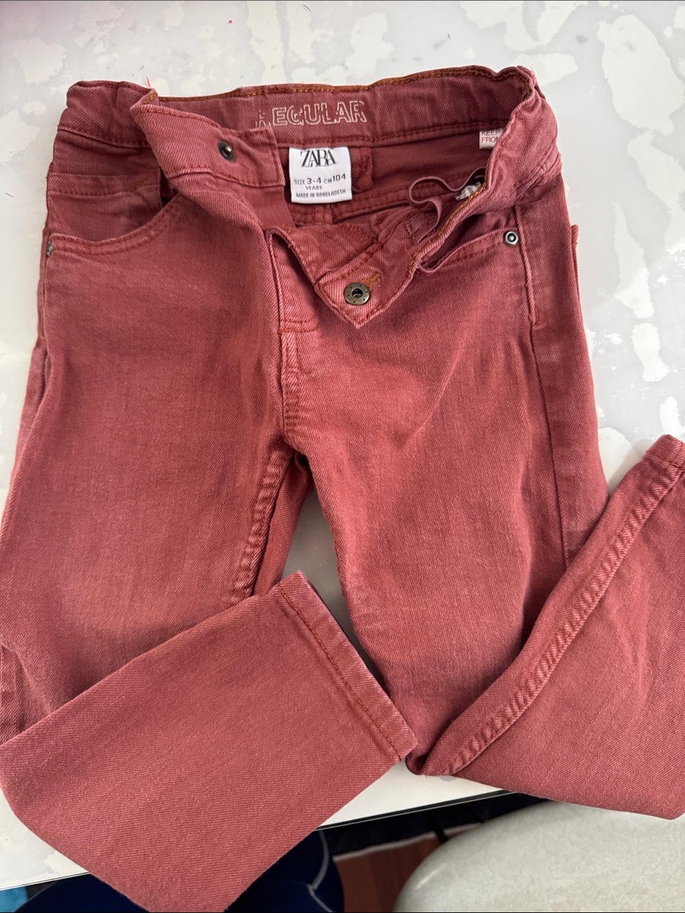 ZARA boys regular skinny jeans Dusty Rose